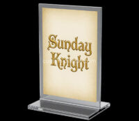 Custom acrylic flat base sign holder CSS-384 Custom acrylic flat base sign holder