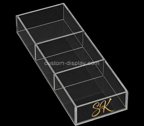 Custom plexiglass 3 section organizer tray