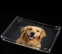 Custom plexiglass decorative tray with cutout handles CST-323 Custom plexiglass decorative tray with cutout handles