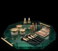 Custom plexiglass octagon makeup organizer tray CST-324 Custom plexiglass octagon makeup organizer tray