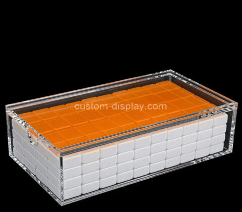 Custom acrylic mahjong game tiles storage box