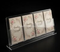 Custom acrylic countertop 4 pockets flyer holders CSB-626 Custom acrylic countertop 4 pockets flyer holders
