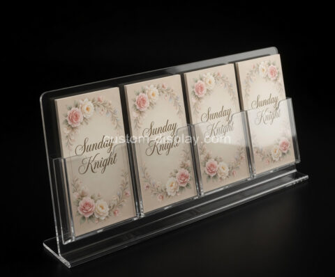 Custom acrylic countertop 4 pockets flyer holders