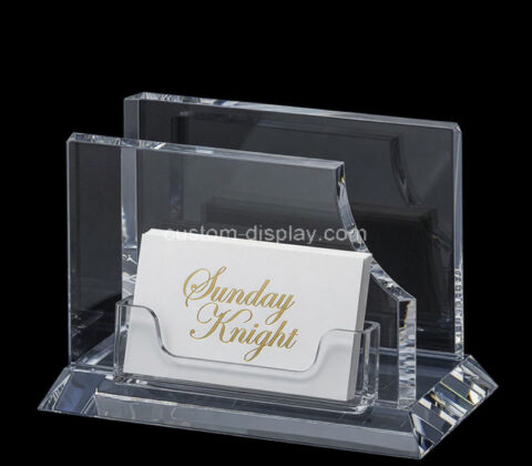 Custom acrylic vertical catalog holder with card holder
