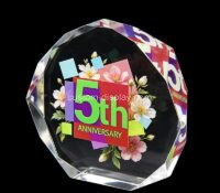 Custom acrylic anniversary gift block CSBL-374 Custom acrylic anniversary gift block