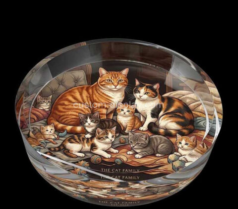 Custom round acrylic catchall candy block