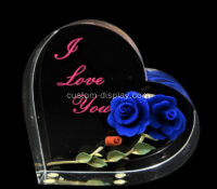 Custom heart shaped acrylic gift block paperweight CSBL-379 Custom heart shaped acrylic gift block paperweight