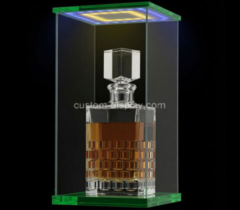 Custom acrylic wine bottle illuminated display box