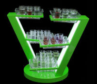Custom acrylic bar shot glass illuminated display rack CSL-294 Custom acrylic bar shot glass illuminated display rack