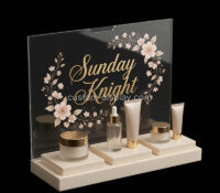 Custom acrylic skincare illuminated display stand CSL-295 Custom acrylic skincare illuminated display stand