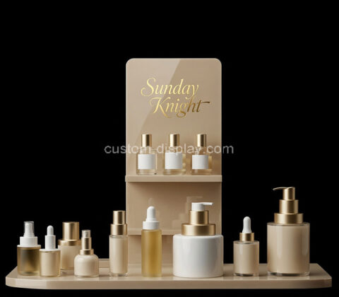Custom plexiglass lotions display stand