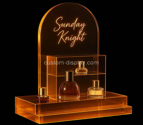 Custom acrylic perfume makeup display stand