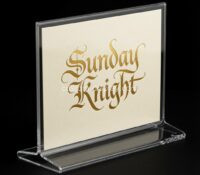 Custom acrylic countertop sign holder CSS-385 Custom acrylic countertop sign holder