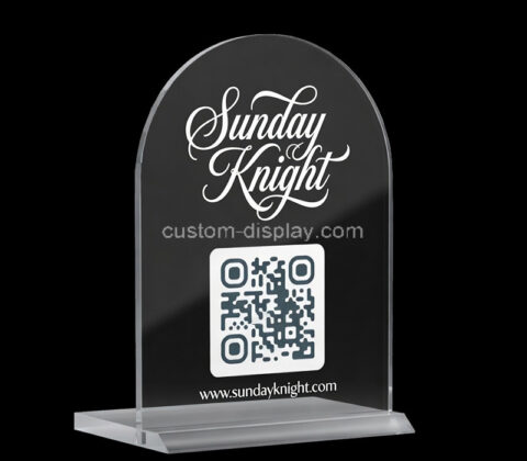 Custom acrylic QR code scanning sign stand
