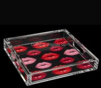 Custom acrylic pattern printing tray with handles CST-326 Custom acrylic pattern printing tray with handles