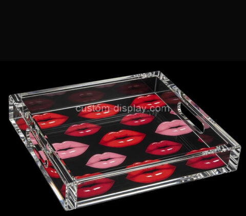 Custom acrylic pattern printing tray with handles