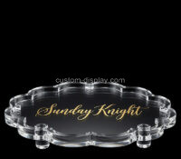 Custom flower shape acrylic decorative tray CST-328 Custom flower shape acrylic decorative tray