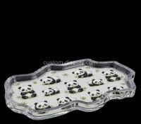 Custom acrylic elegant pattern printing decorative tray CST-329 Custom acrylic elegant pattern printing decorative tray