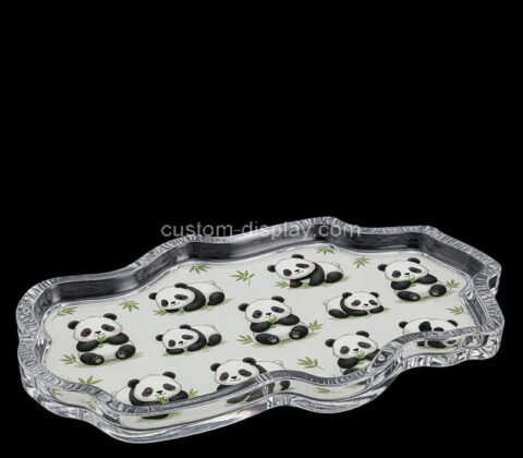 Custom acrylic elegant pattern printing decorative tray