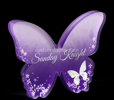 Custom acrylic cute butterfly shape paperweight block
