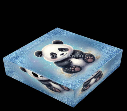 Custom acrylic pattern printing catchall candy bowl block