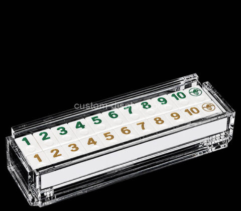 Custom acrylic rummy tile game set box