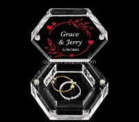 Custom acrylic wedding ring magnetic gift box CSA-1893 Custom acrylic wedding ring magnetic gift box