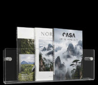 Custom acrylic wall magazine book holder rack CSB-630 Custom acrylic wall magazine book holder rack