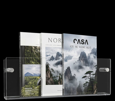 Custom acrylic wall magazine book holder rack