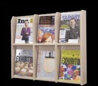 Custom acrylic wall 6 pockets magazine holder rack CSB-634 Custom acrylic wall 6 pockets magazine holder rack