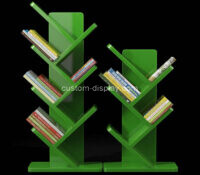 Custom tree-shaped acrylic book magazine stand holder CSB-637 Custom tree-shaped acrylic book magazine stand holder