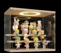 Custom acrylic 3 tiers collectibles LED display cabinet CSC-254 Custom acrylic 3 tiers collectibles LED display cabinet