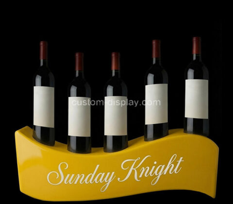 Custom acrylic wine bottles illuminated display stand