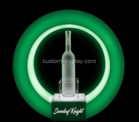 Custom round acrylic bar wine LED display stand