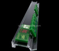 Custom acrylic American mahjong rack with pusher CSO-2145 Custom acrylic American mahjong rack with pusher
