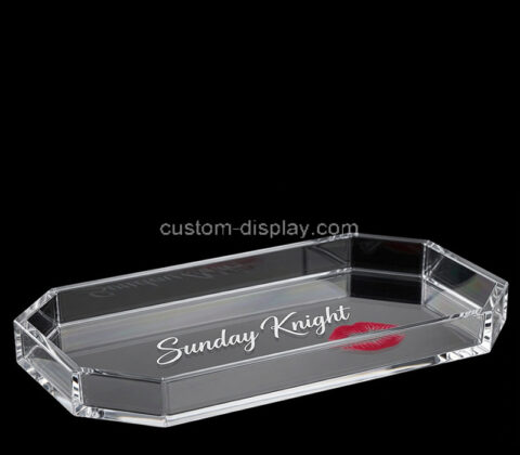 Custom octagon acrylic house chic decorative tray