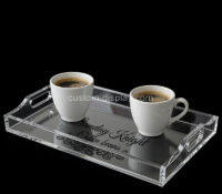 Custom acrylic luxury coffee serving tray with handles CST-332 Custom acrylic luxury coffee serving tray with handles