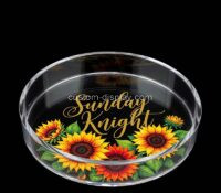 Custom round acrylic luxury house chic organizer tray CST-333 Custom round acrylic luxury house chic organizer tray