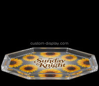 Custom octagon acrylic decor tray CST-334 Custom octagon acrylic decor tray