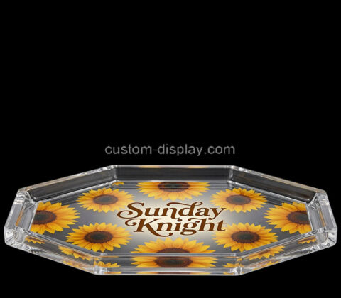 Custom octagon acrylic decor tray