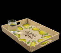 Custom acrylic pattern printing serving tray with handles CST-336 Custom acrylic pattern printing serving tray with handles