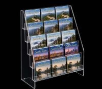 Custom acrylic multi pockets brochure holders CSB-639 Custom acrylic multi pockets brochure holders