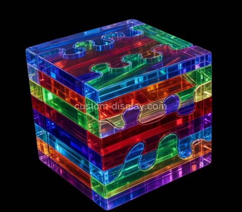 Custom acrylic 3D jigsaw puzzle blocks