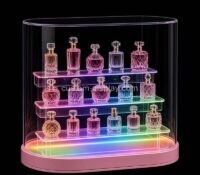 Custom acrylic 3 tiers perfume illuminated showcase CSC-264 Custom acrylic 3 tiers perfume illuminated showcase