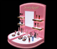 Custom acrylic countertop makeup LED display stand riser CSL-308 Custom acrylic countertop makeup LED display stand riser