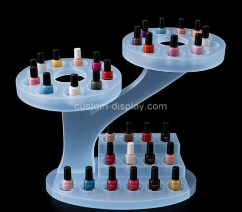 Custom tree-shaped acrylic round nail varnish display stand