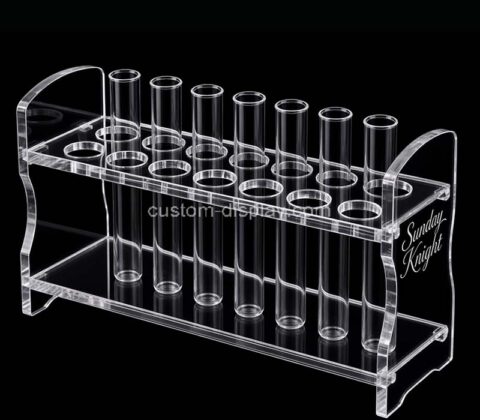 Custom acrylic science lab test tube holder rack