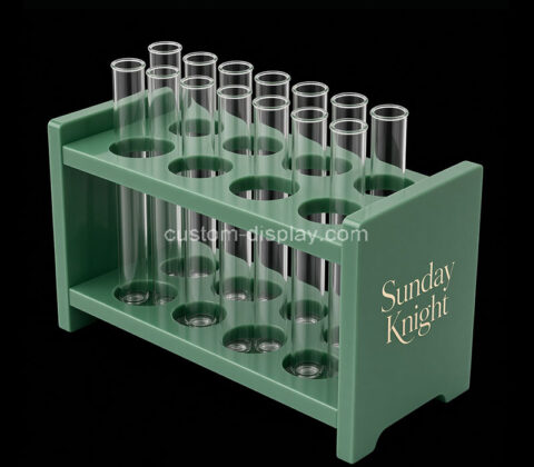 Custom acrylic laboratory test tubes storage stand holder