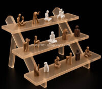 Custom acrylic 3 tiers figures stairs display stand shelf CSO-2157 Custom acrylic 3 tiers figures stairs display stand shelf