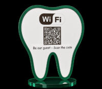 Custom acrylic tooth QR code sign CSS-402 Custom acrylic tooth QR code sign